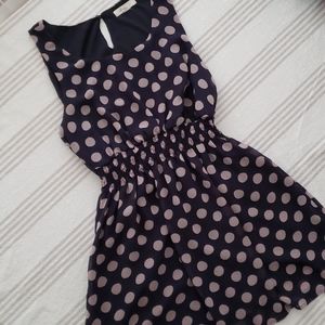 Polka dots navy dress